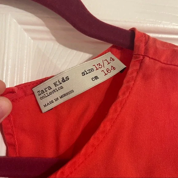 Zara Kids Red Ruffle Dress - Picture 4 of 5
